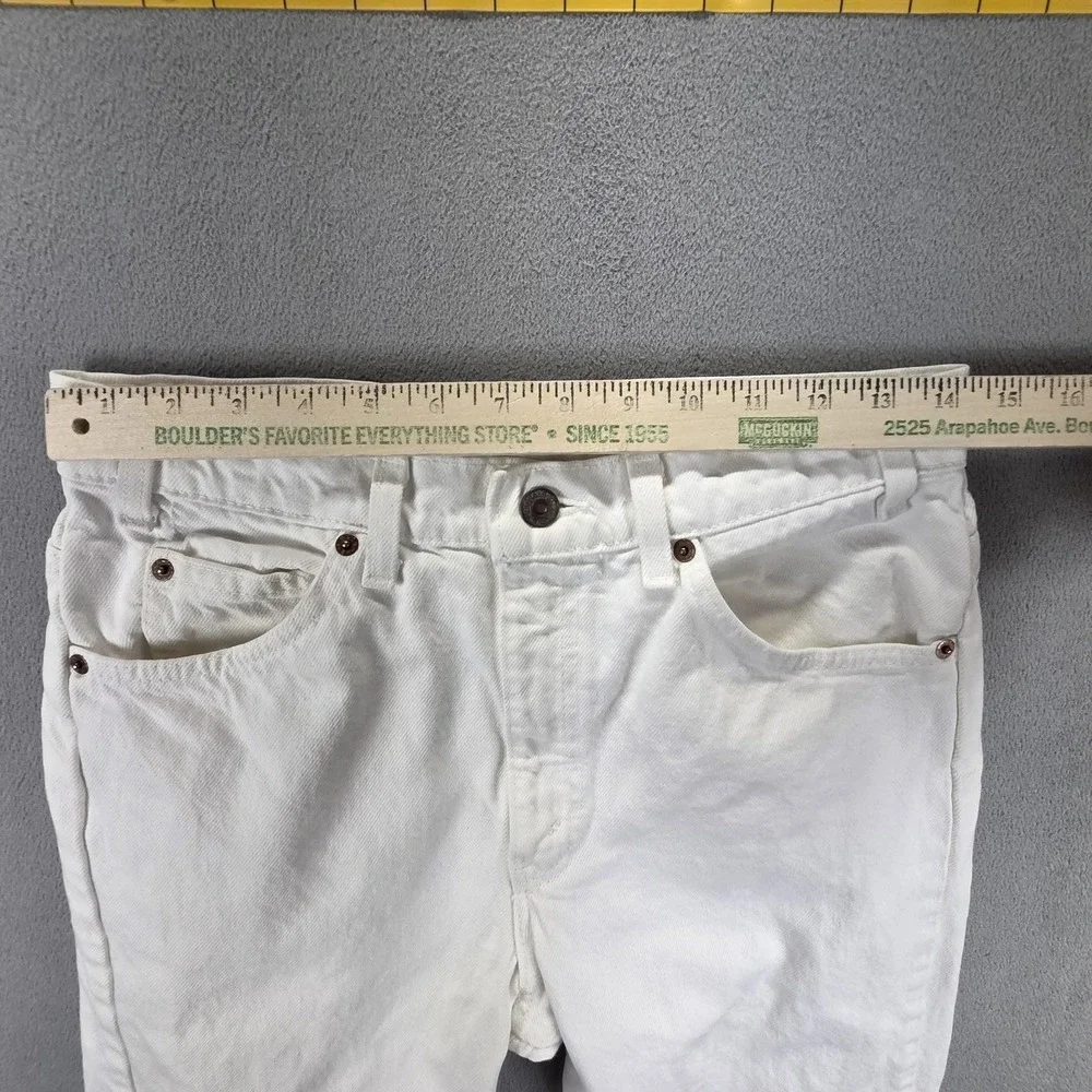 VTG Levis 505 Jeans Mens White Made‎ In USA Fits 27x29